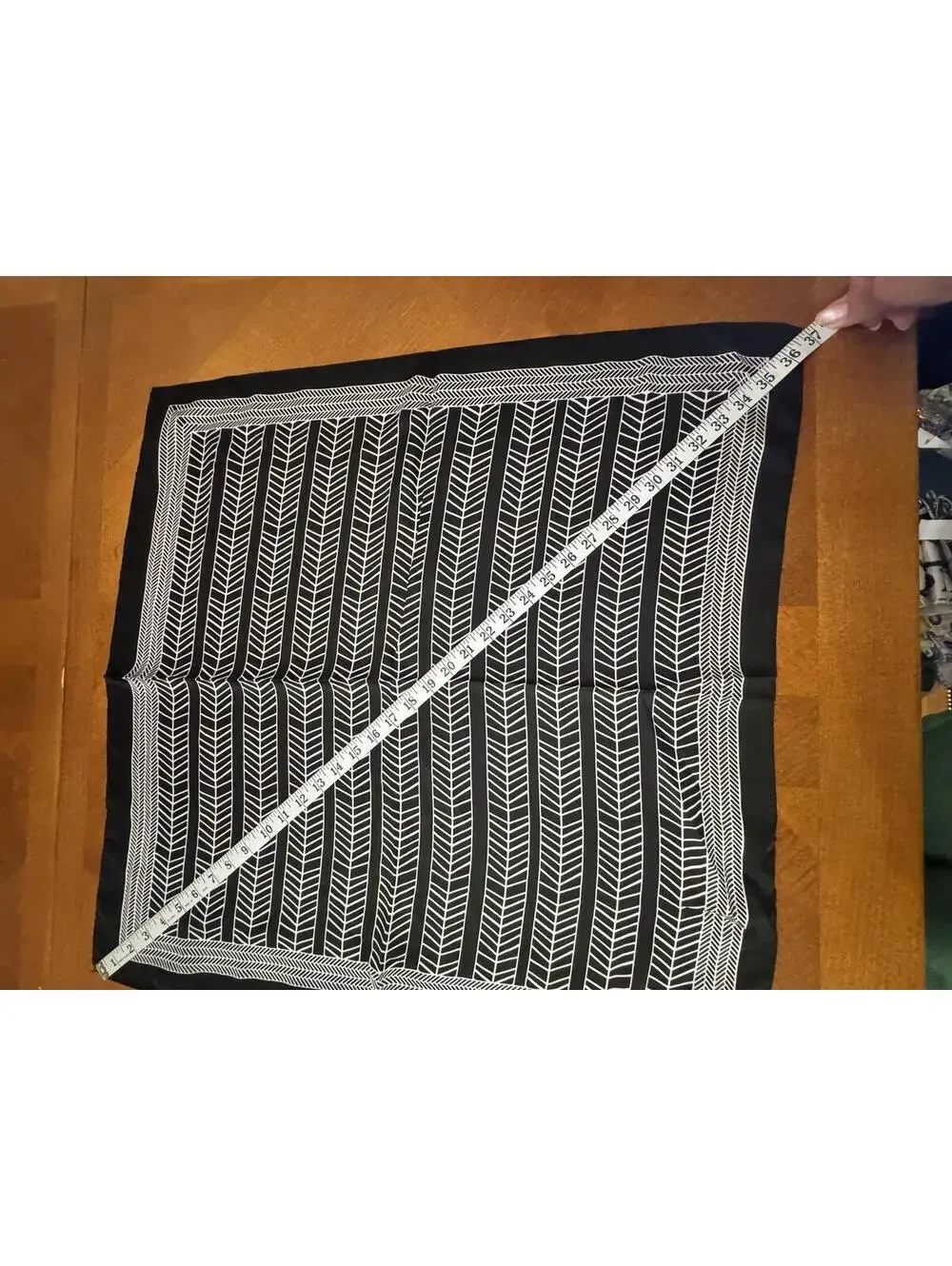 Black and White Geometric Square Scarf 248